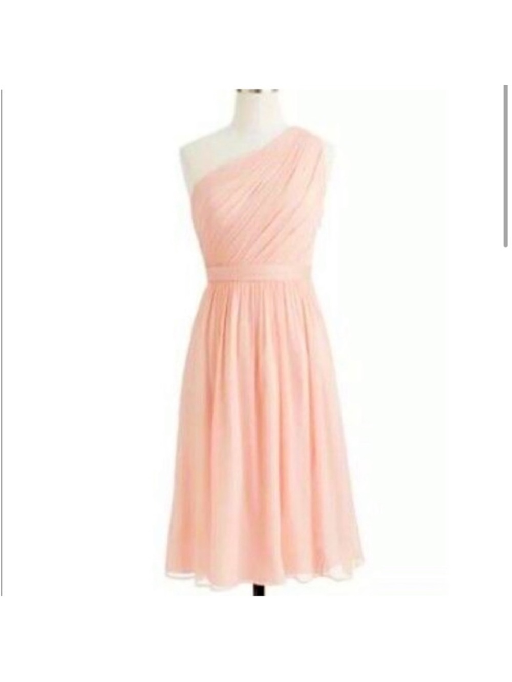 J.Crew Kylie silk chiffon one-shoulder bridesmaid dress